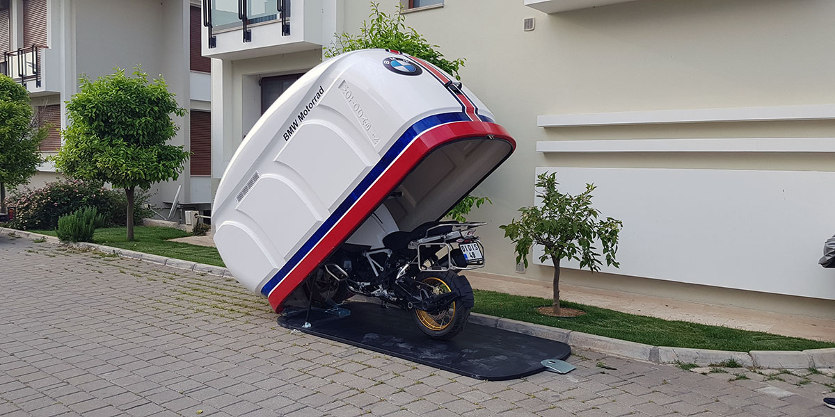 motokabin model 1 portatif motosiklet garajı
